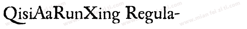 QisiAaRunXing Regula字体转换